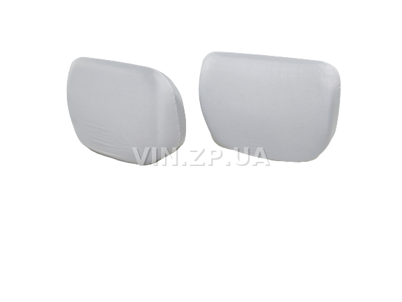 Чехлы на подголовники VRN белые без надписи, комплект 2 шт 2