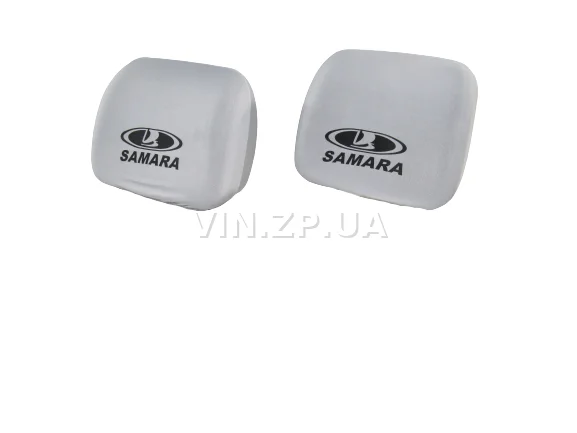 Чехлы на подголовники VRN белые "SAMARA", комплект 2 шт 1