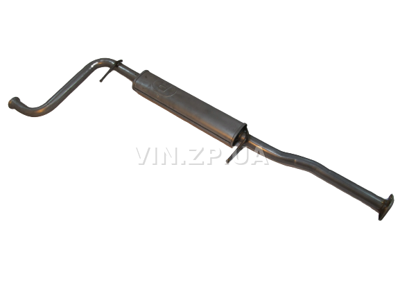 Резонатор ВАЗ 2110, 2111, 2112, с 2007г, 16-клап. под катализатор POLMO труба 570 мм, крепления на трубе, алюминизированный 4