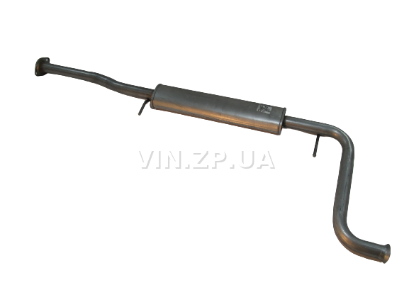 Резонатор ВАЗ 2110, 2111, 2112, с 2007г, 16-клап. под катализатор POLMO труба 570 мм, крепления на трубе, алюминизированный 5