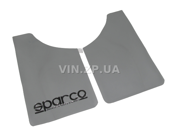 Брызговики SPARCO 360 х 220 мм, универсальные, серые, к-кт 4шт, мягкий капрон 4