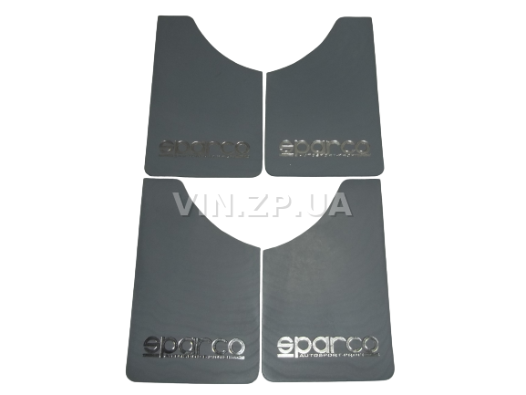 Брызговики SPARCO 360 х 220 мм, универсальные, серые, к-кт 4шт, мягкий капрон 1