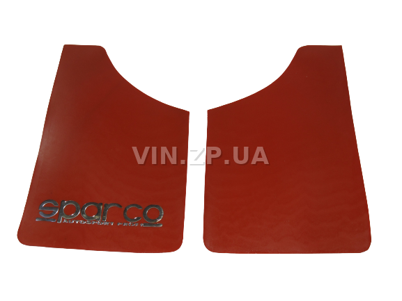 Брызговики SPARCO 360 х 220 мм, универсальные, красные, к-кт 4шт, мягкий капрон 4