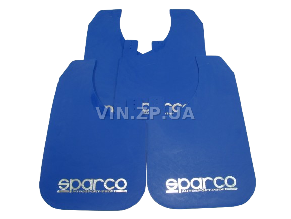 Брызговики SPARCO 430 х 265 мм, универсальные, синие, к-кт 4шт, мягкий капрон (35208)