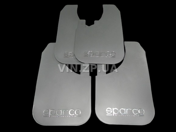 Брызговики SPARCO 430 х 265 мм, универсальные, серые, к-кт 4шт, мягкий капрон (35209)