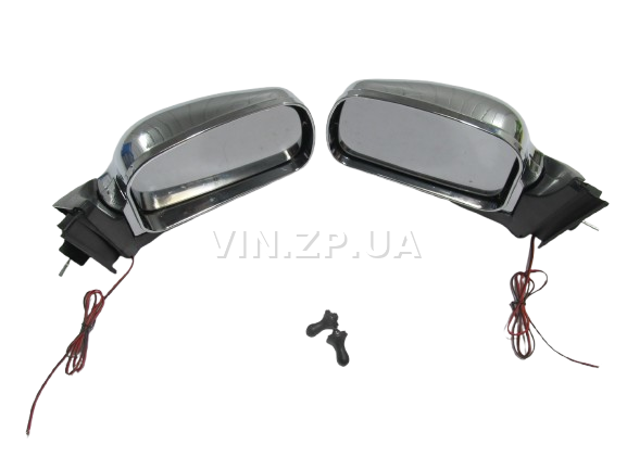 Зеркало ВАЗ 2104, 2105, 2107, с регулировкой и повторителем, хром, к-кт 2шт VITOL 3
