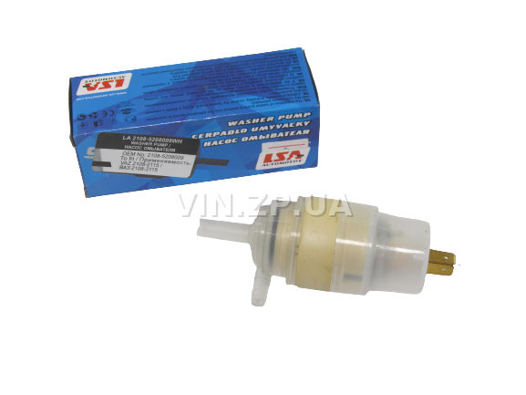 Насос бачка омывателя LSA ВАЗ 2108, 2109, 2114, 2115, 2110, ГАЗ 3110, 3302, 2217, 2705, 3110, 31105, нового образца, белый 2