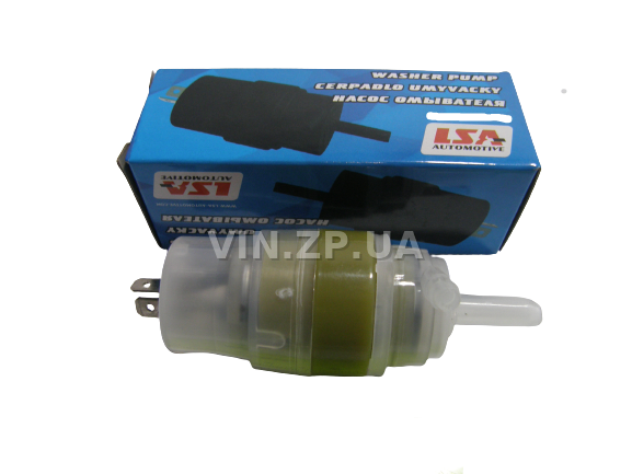 Насос бачка омывателя LSA ВАЗ 2108, 2109, 2114, 2115, 2110, ГАЗ 3110, 3302, 2217, 2705, 3110, 31105, нового образца, белый 1