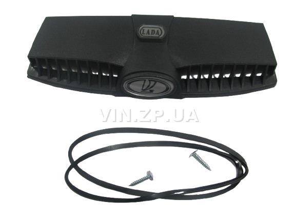 Дефлектор воздухозаборника капота ВАЗ 2101, 2102, 2103, 2106 BAGIS серебристый значок, к-кт 2шт 2