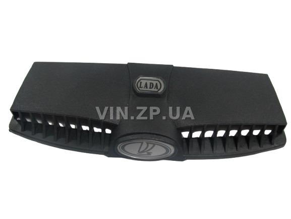 Дефлектор воздухозаборника капота ВАЗ 2101, 2102, 2103, 2106 BAGIS серебристый значок, к-кт 2шт 3