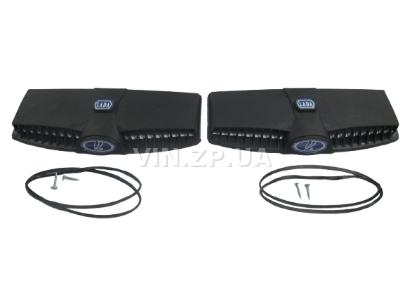 Дефлектор воздухозаборника капота ВАЗ 2101, 2102, 2103, 2106 BAGIS синий значок, к-кт 2шт 1