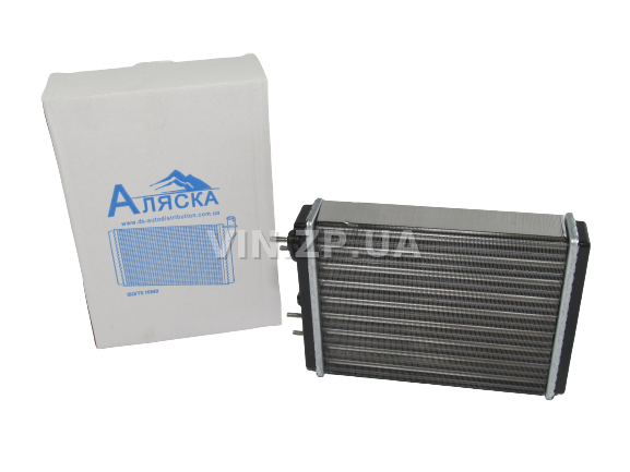 Радиатор отопителя печки АЛЯСКА ВАЗ 2101, 2102, 2103, 2106, 2121, 2120, 21213 алюминиевый, узкий (38306)