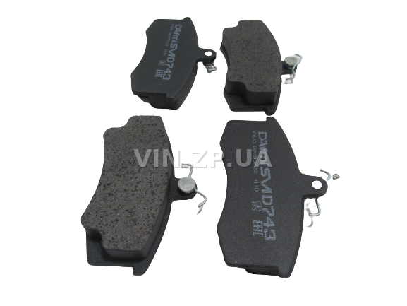 Передние тормозные колодки DAfmi ВАЗ 2108, 2109, 21099, 2113, 2114, 2115, к-кт 4 штуки, серия Semi Metallic 2