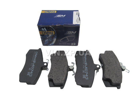 Передние тормозные колодки DAfmi ВАЗ 2108, 2109, 21099, 2113, 2114, 2115, к-кт 4 штуки, серия Semi Metallic 1