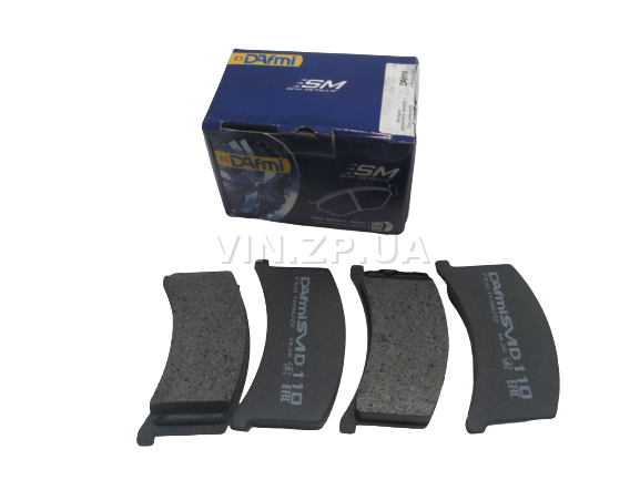 Передние тормозные колодки DAfmi Таврия 1102, 1103, 1105, к-кт 4 штуки, серия Semi Metallic 1
