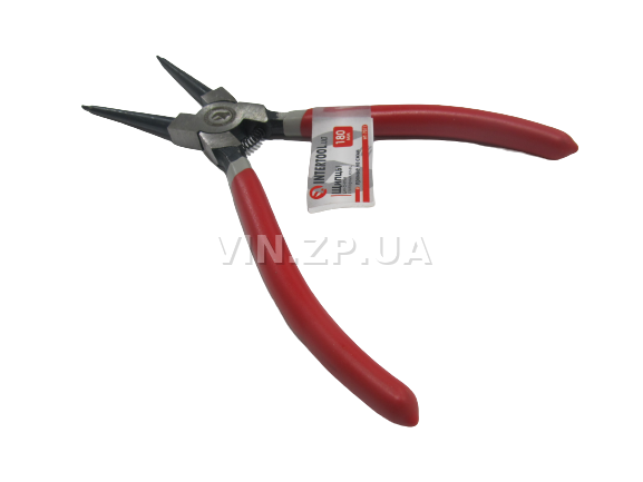 Щипцы снятия установки стопорных колец INTERTOOL 180 мм, прямые на сжатие 1