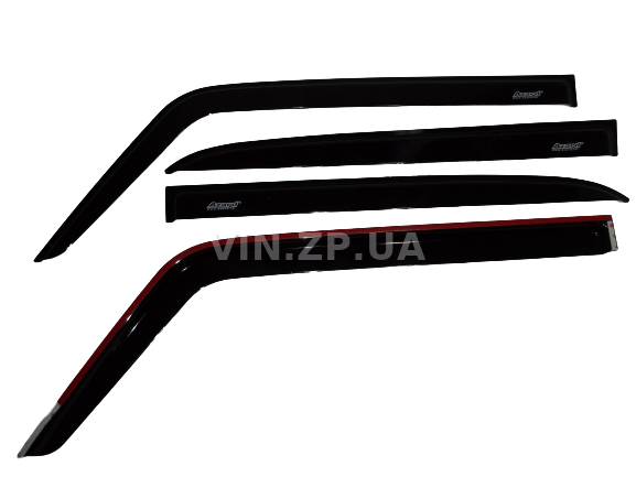 Ветровики дефлекторы ВАЗ 2105, 2107 AZARD боковых окон, накладные, к-кт 4шт 1