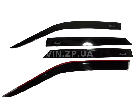 Ветровики дефлекторы AZARD ВАЗ 2110, 2112, 2170, 2172 Приора, боковых окон, накладные, комлект 4шт 1