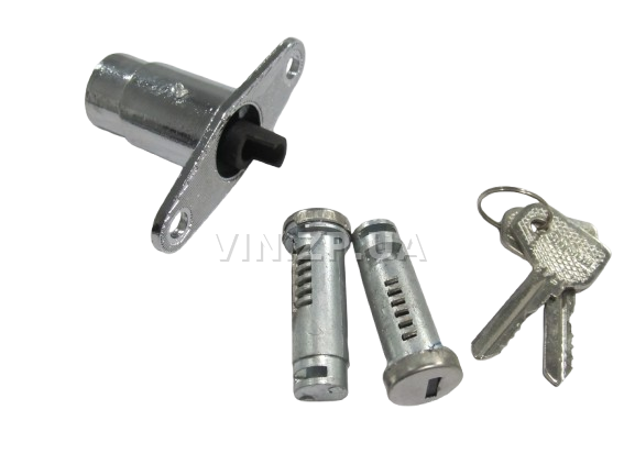 Замок багажника ВАЗ 2101, 21011, с личинками, замок 1шт + личинка 2шт + ключ 2шт АРК 2