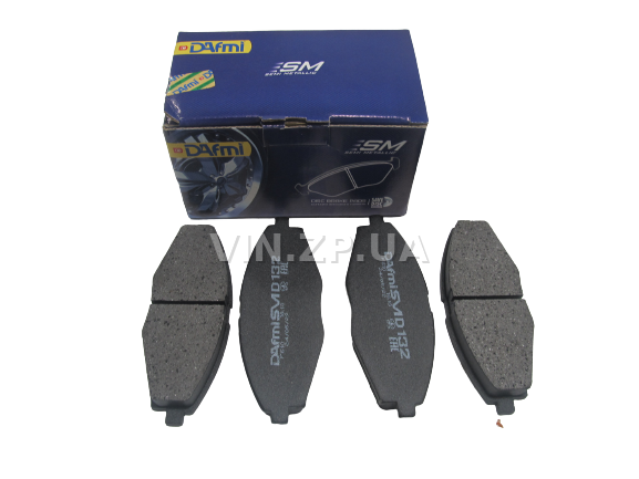 Колодки тормозные передние DAFMI Ланос, Сенс, Матиз, R13", комплект 4шт, серия SM-Semi Metallic, 96316582 1