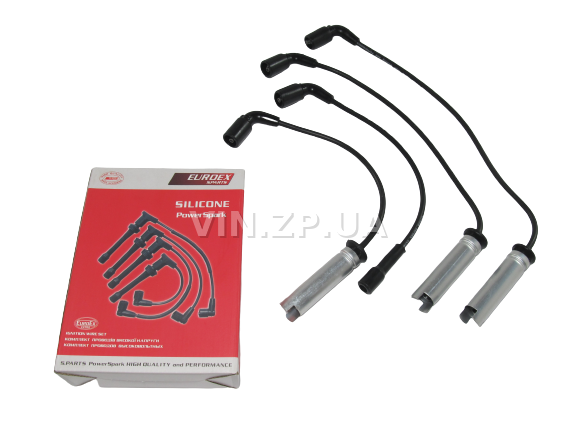 Провода высоковольтные S.PARTS Ланос, Авео, с 8-ми клапанным двигателем 1.5л, силикон, с металлическим наконечником, OEM 96305387 2