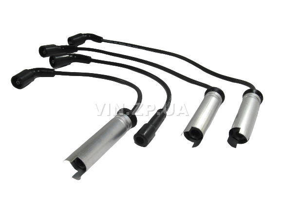 Провода высоковольтные S.PARTS Ланос, Авео, с 8-ми клапанным двигателем 1.5л, силикон, с металлическим наконечником, OEM 96305387 4