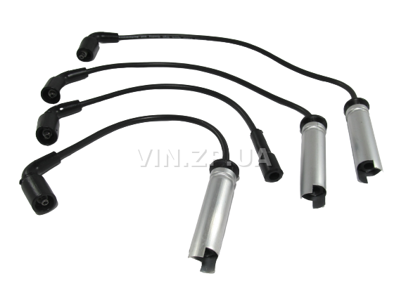 Провода высоковольтные S.PARTS Ланос, Авео, с 8-ми клапанным двигателем 1.5л, силикон, с металлическим наконечником, OEM 96305387 6
