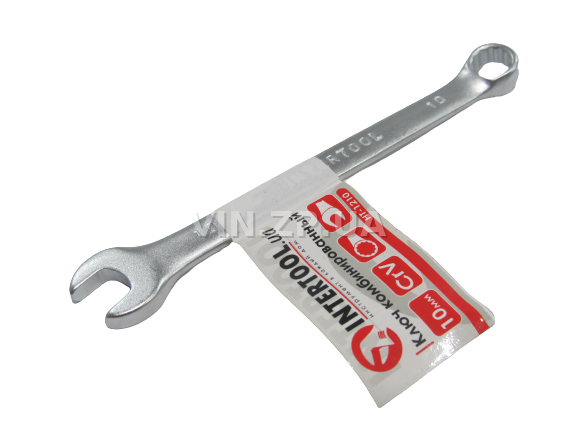 Ключ рожково-накидной CrV 10 мм INTERTOOL 2