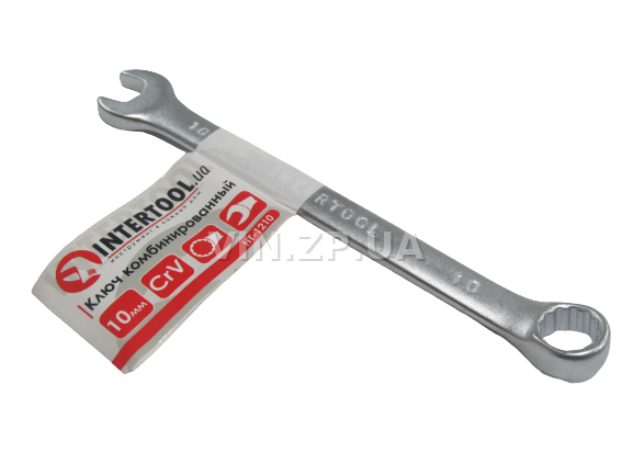 Ключ рожково-накидной CrV 10 мм INTERTOOL 1