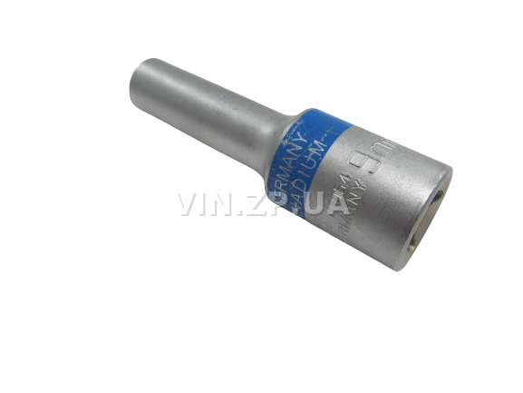 Головка шестигранная 1/2" х 9мм, длинная, CrV KINGROY (41817)