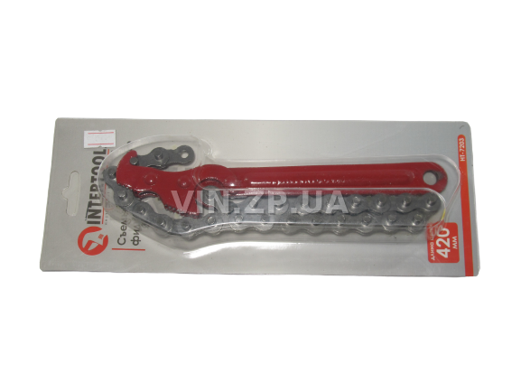 Съемник масляного фильтра цепной INTERTOOL универсальный 1