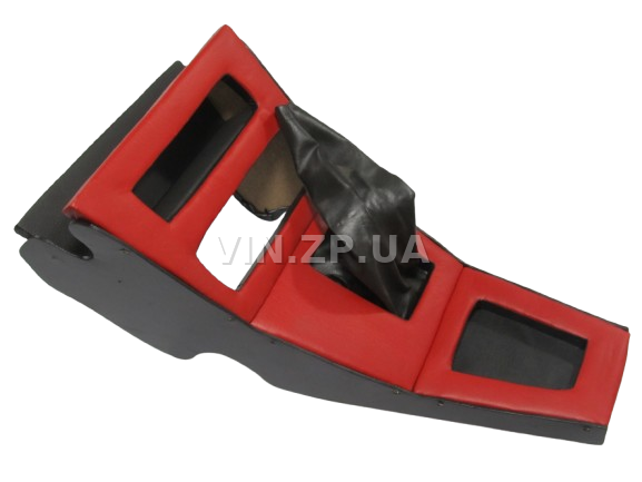 Консоль КПП ВАЗ 2101, 2102, с полкой тоннеля и чехлом для ручки КПП, красно-чёрная АВТОПЛАСТ 1