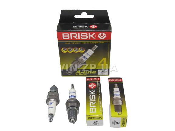 Свечи зажигания BRISK ВАЗ 2101, 2105, 2106, 2107, 2108, 2109, 21099, 2110, 2121, 21213, Таврия 1102-05, Ланос, Сенс, зазор 0.75, ключ 21, к-кт 4шт, серия A-LINE 2 2