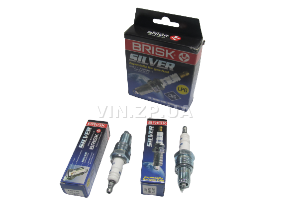 Свечи зажигания под газ BRISK ГАЗ дв 406, 2217, 2705, 3110, 3302, Таврия 1102-05, Сенс, УАЗ, зазор 0.8, ключ 21, к-кт 4шт, серия SILVER 1