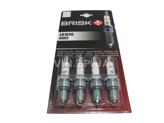 Свечи зажигания BRISK ВАЗ 2101, 2105, 2106, 2107, 2108, 2109, 21099, 2110, 2121, 21213, Таврия 1102-05, Ланос, Сенс, зазор 0.8, ключ 21, к-кт 4шт, серия SUPER 1
