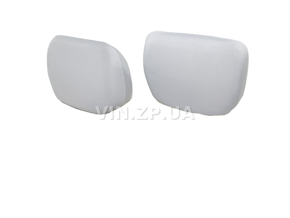 Чехлы на подголовники VRN белые "DAEWOO", комплект 2 шт 2