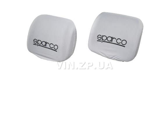 Чехлы на подголовники VRN белые "SPARCO", комплект 2 шт 3