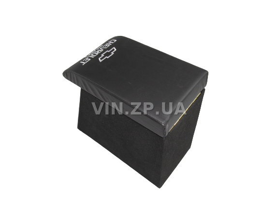 Подлокотник органайзер VRN Шевроле Авео Т 200, Т 250, черный с вышивкой "Chevrolet Aveo" 4