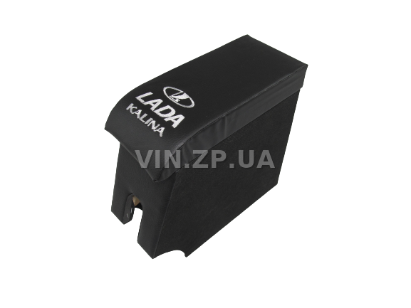 Подлокотник органайзер VRN ВАЗ 1117, 1118, 1119, черный с вышивкой "Lada Kalina" 1