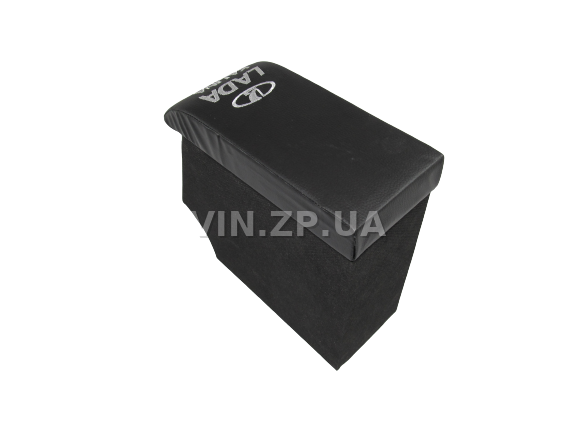 Подлокотник органайзер VRN ВАЗ 1117, 1118, 1119, черный с вышивкой "Lada Kalina" 5