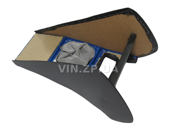 Консоль КПП ВАЗ 2103, 2106, с полкой тоннеля и чехлом для ручки КПП, сине-чёрная АВТОПЛАСТ 3