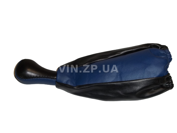 Ручка КПП VRN ВАЗ 2108, 2109, 21099, с чехлом, эко-кожа черно-синяя 1