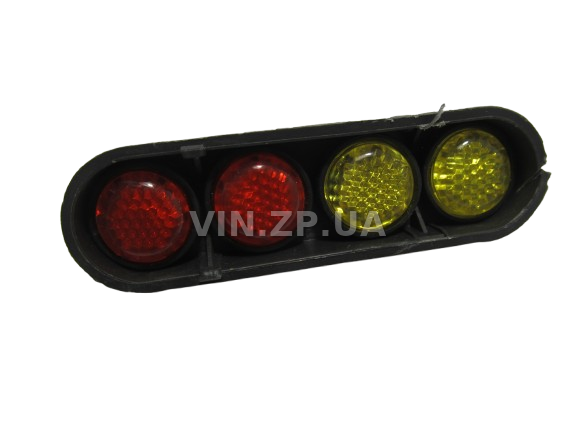 Болт номерного знака со светоотражателем,  красный+жёлтый ELEGANT М 4 х 15 х 1.25, к-кт 4шт (43266)