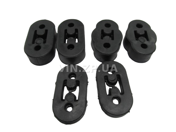 Подушка глушителя Ланос, Сенс АвтоЗАЗДеталь полный комплект 6шт. резина 1