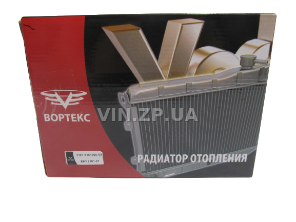 Радиатор отопителя печки VORTEX ВАЗ 2101, 2102, 2103, 2106, 2121, 2120, 21213, алюминиевый, узкий (46713) 2