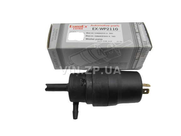 Насос бачка омывателя EuroEx ВАЗ 2108, 2109, 2114, 2115, 2110, ГАЗ 3110, 3302, 2217, 2705, 3110, 31105, нового образца, черный 1