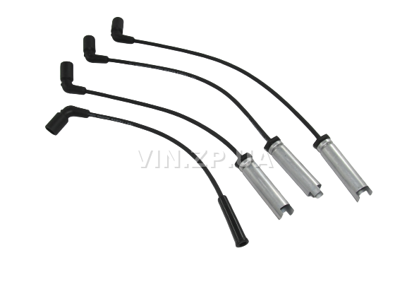 Провода высоковольтные TESLA Ланос, Авео, с 8-ми клапанным двигателем 1.5л, силикон, с металлическим наконечником, OEM 96305387 3