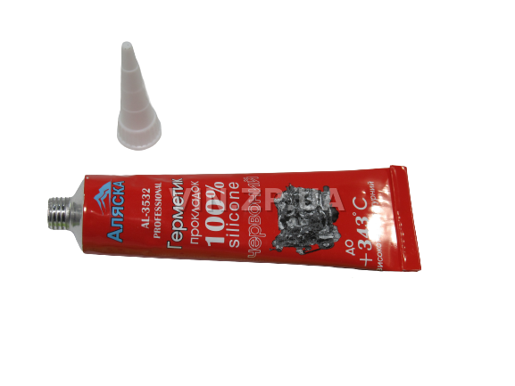 Герметик силиконовый 32гр АЛЯСКА красный 6
