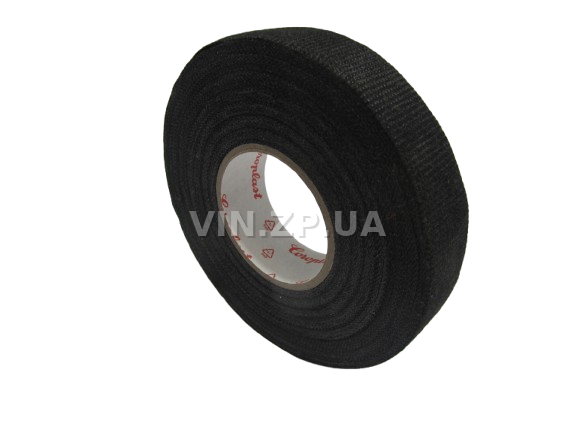 Изолента тканевая лавсановая 25 м х 19 мм COROPLAST черная изоляционная, 1шт (47474)