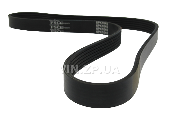 Ремень генератора FSO Сенс 1,4 дв. МеМЗ-317, с ГУРом и кондиционером, ручейковый, 1045мм 3